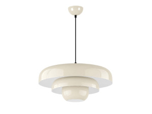 Metall-Hängeleuchte „Layer“ – 43 x 43 cm – Beige