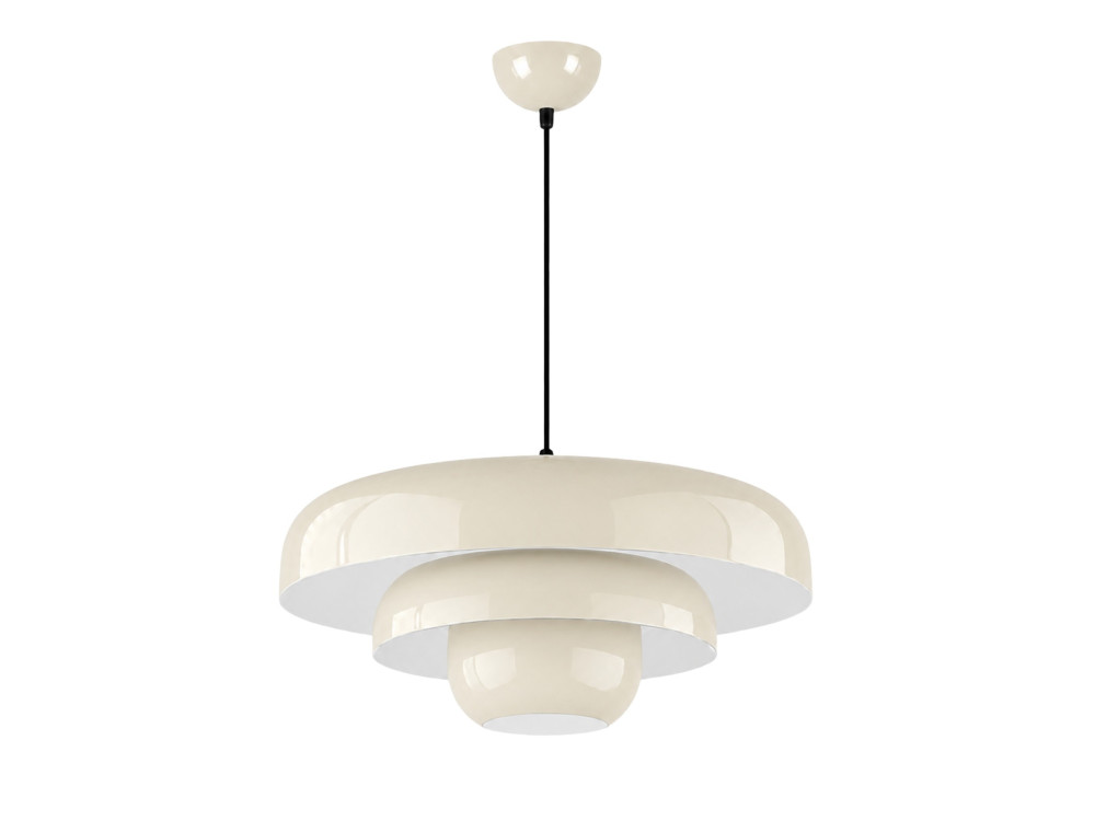 Metall-Hängeleuchte „Layer“ – 43 x 43 cm – Beige