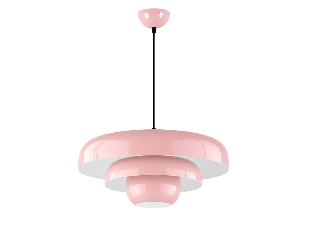 Metall-Hängeleuchte „Layer“ – 43 x 43 cm – Rosa