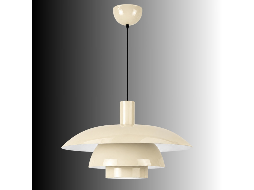 Metall-Hängeleuchte „Layer“ – 45 x 45 cm – Beige