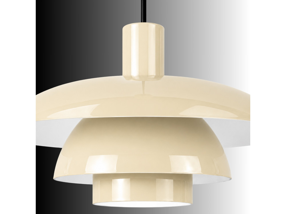 Metall-Hängeleuchte „Layer“ – 45 x 45 cm – Beige