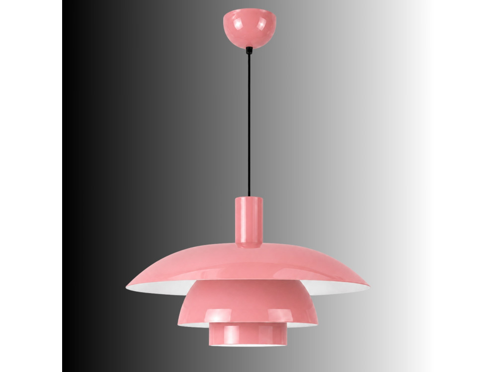 Metall-Hängeleuchte „Layer“ – 45 x 45 cm – Rosa