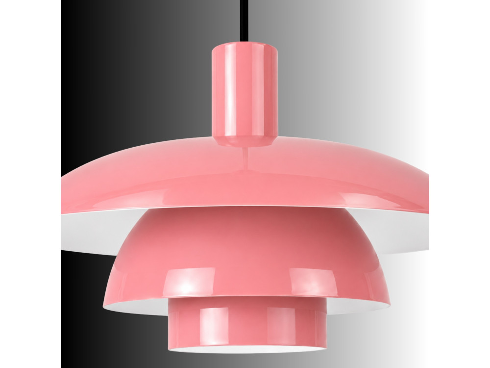 Metall-Hängeleuchte „Layer“ – 45 x 45 cm – Rosa
