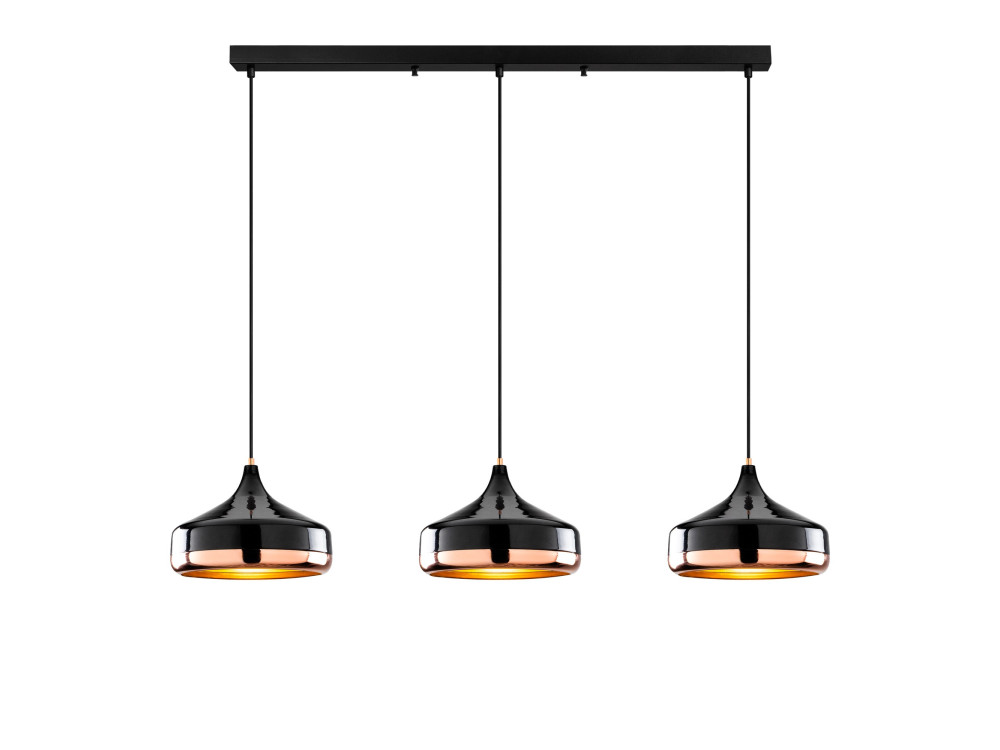 Metall-Kronleuchter „Yildo“ – 146 x 36 cm – Schwarz