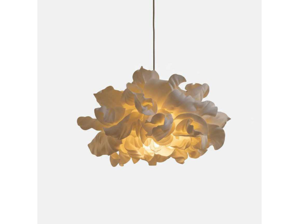 Hängeleuchte aus Kunststoff „MOD0018“ – 48 x 48 cm – Cremefarben