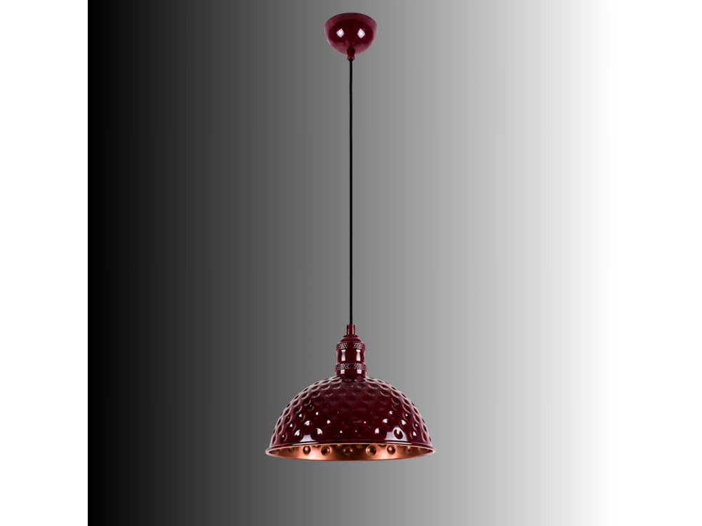 Metall-Hängeleuchte „Echo“ – 26 x 26 cm – Bordeaux