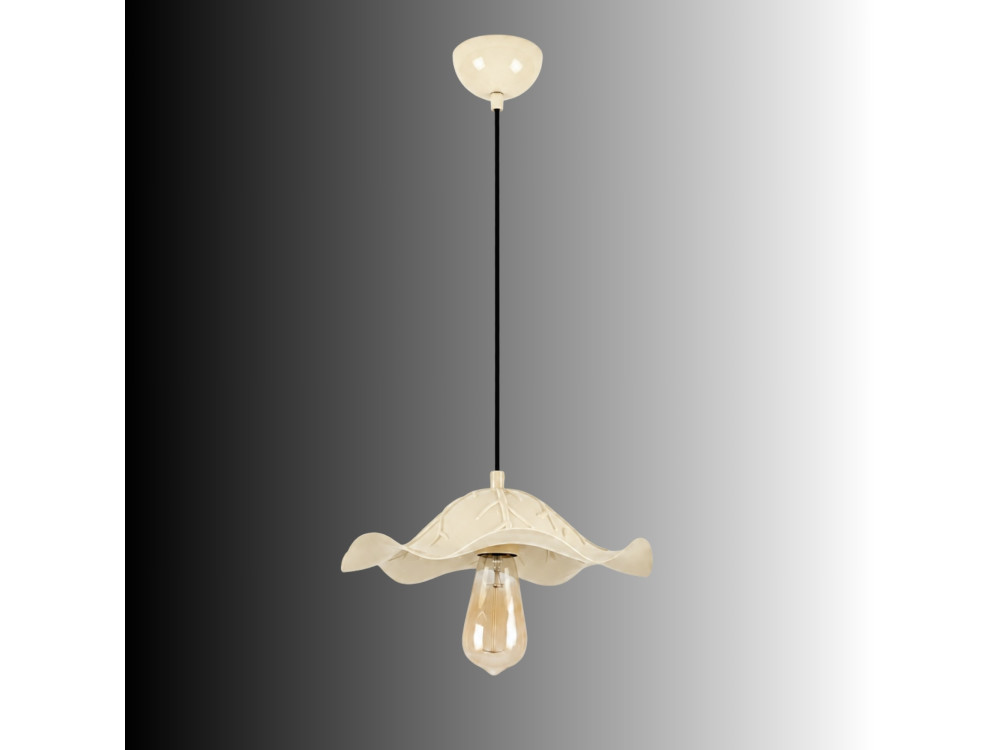 Metall-Hängeleuchte „Liana“ – 29 x 29 cm – Beige