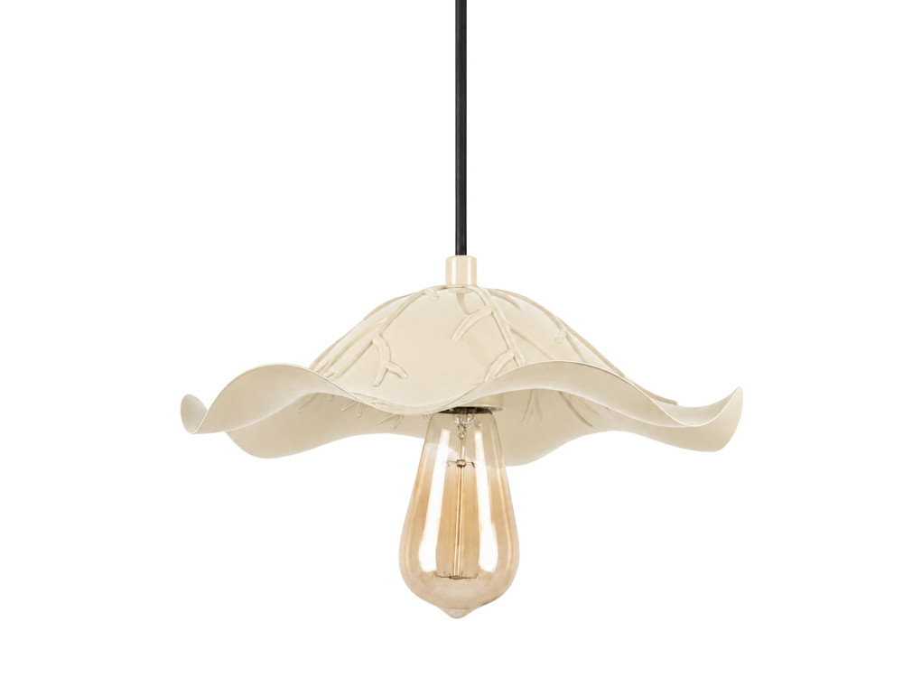 Metall-Hängeleuchte „Liana“ – 29 x 29 cm – Beige