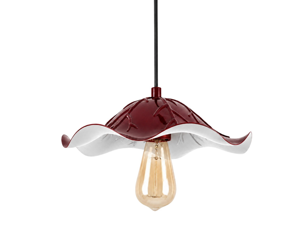 Metall-Hängeleuchte „Liana“ – 29 x 29 cm – Bordeaux