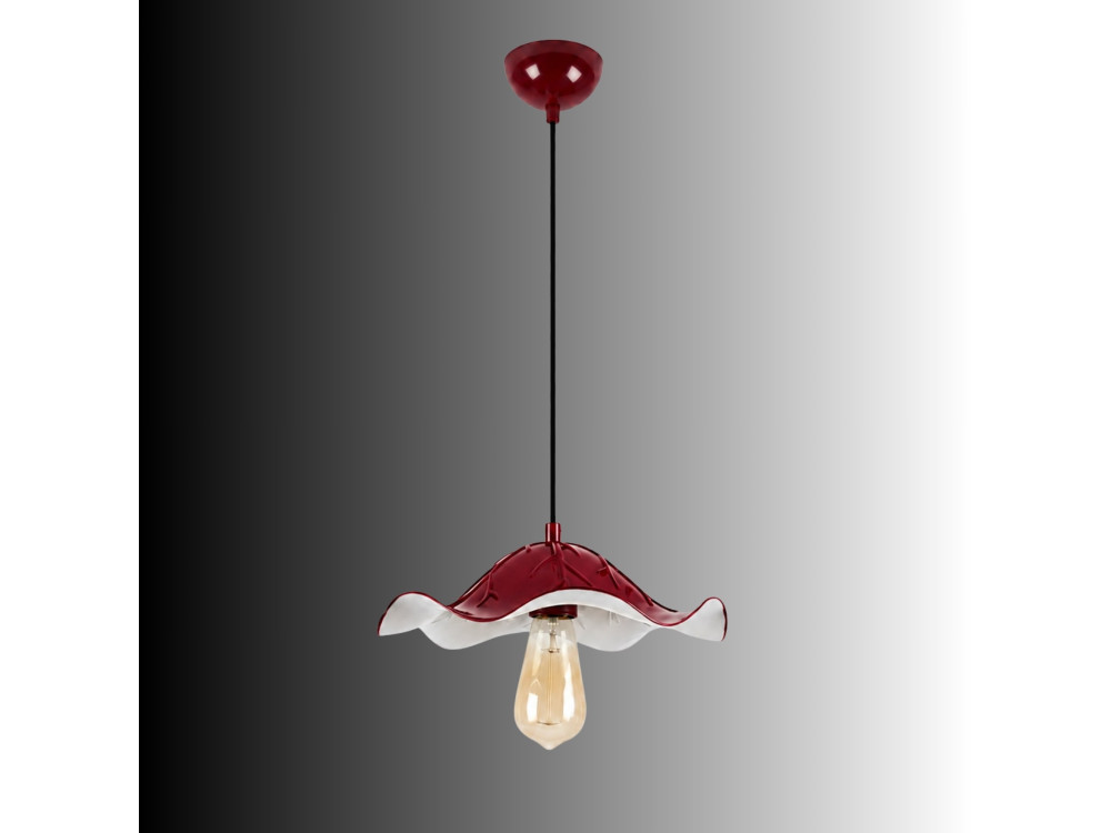 Metall-Hängeleuchte „Liana“ – 29 x 29 cm – Bordeaux