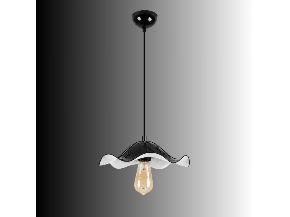 Metall-Hängeleuchte „Liana“ – 29 x 29 cm – Schwarz