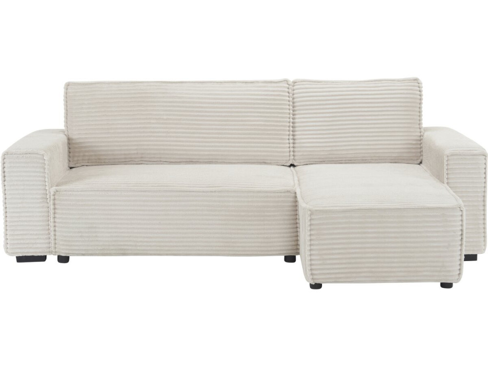 Ecksofa aus Cord "Opera" - 3-Sitzer - Beige