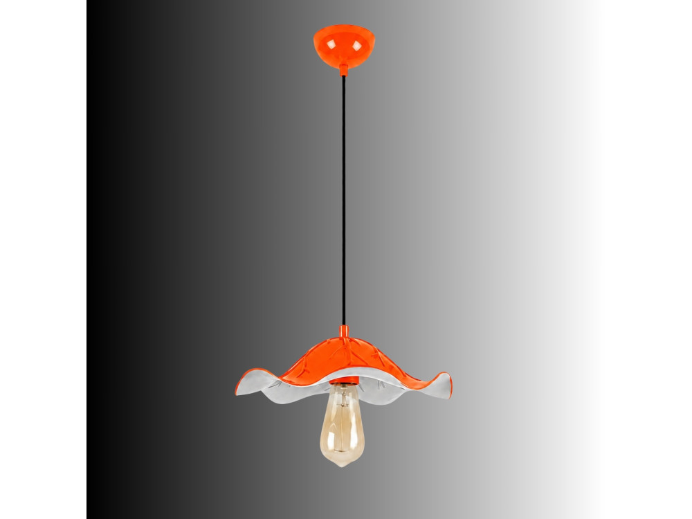 Metall-Hängeleuchte „Liana“ – 29 x 29 cm – Orange