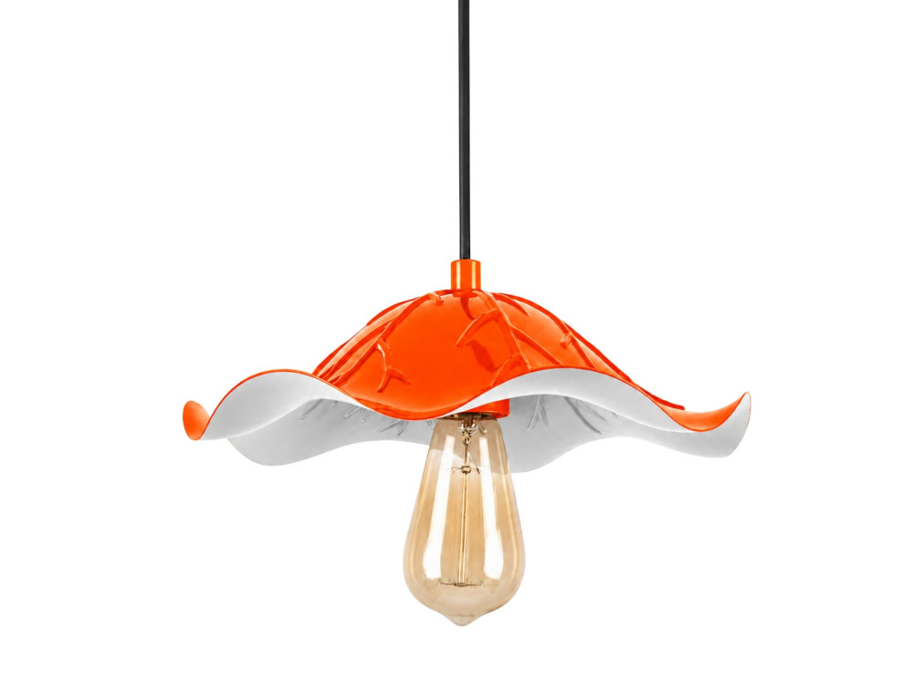 Metall-Hängeleuchte „Liana“ – 29 x 29 cm – Orange