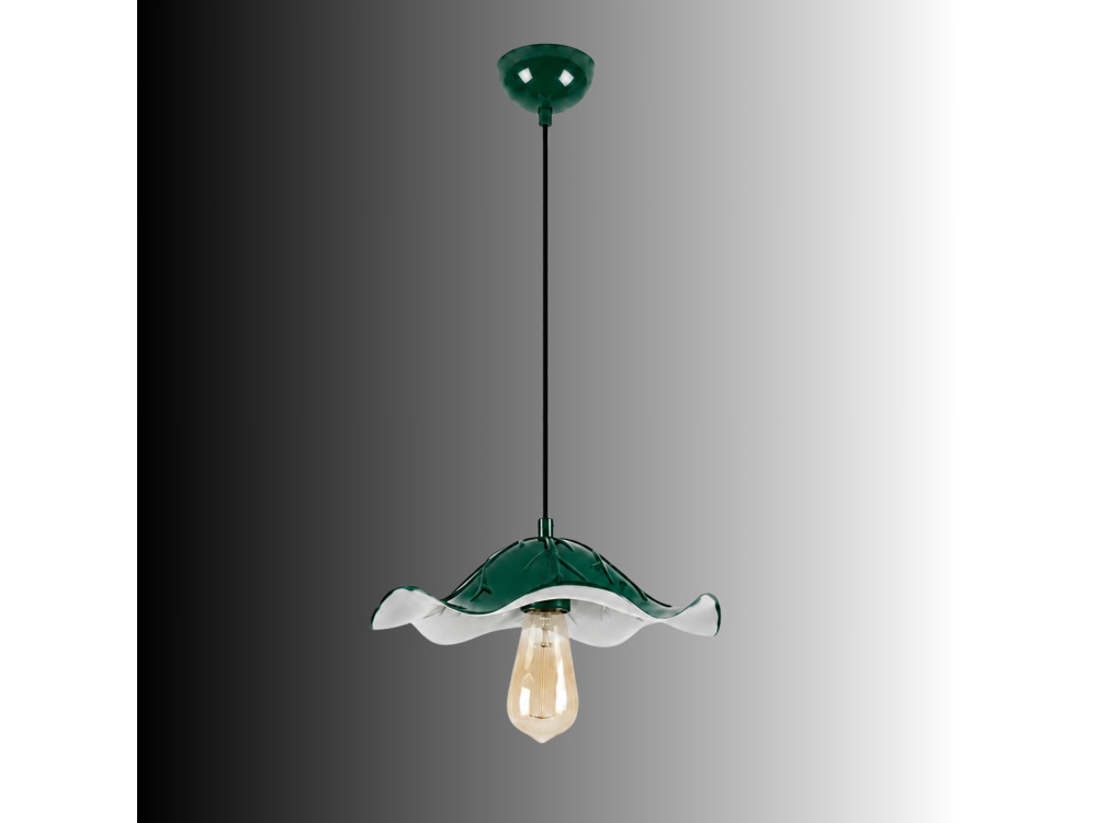 Metall-Hängeleuchte „Liana“ – 29 x 29 cm – Dunkelgrün