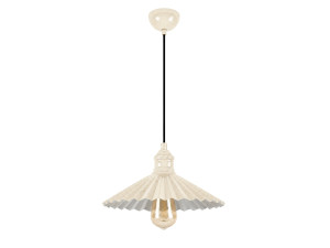 Metall-Hängeleuchte „Plise“ – 32 x 32 cm – Beige