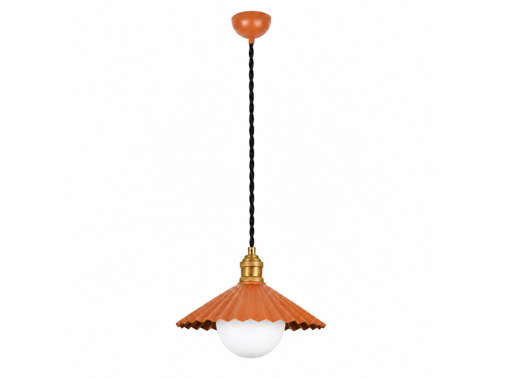 Metall-Hängeleuchte „Plise“ – 32 x 32 cm – Orange