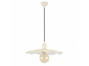 Metall-Hängeleuchte „Ondula“ – 34 x 34 cm – Beige
