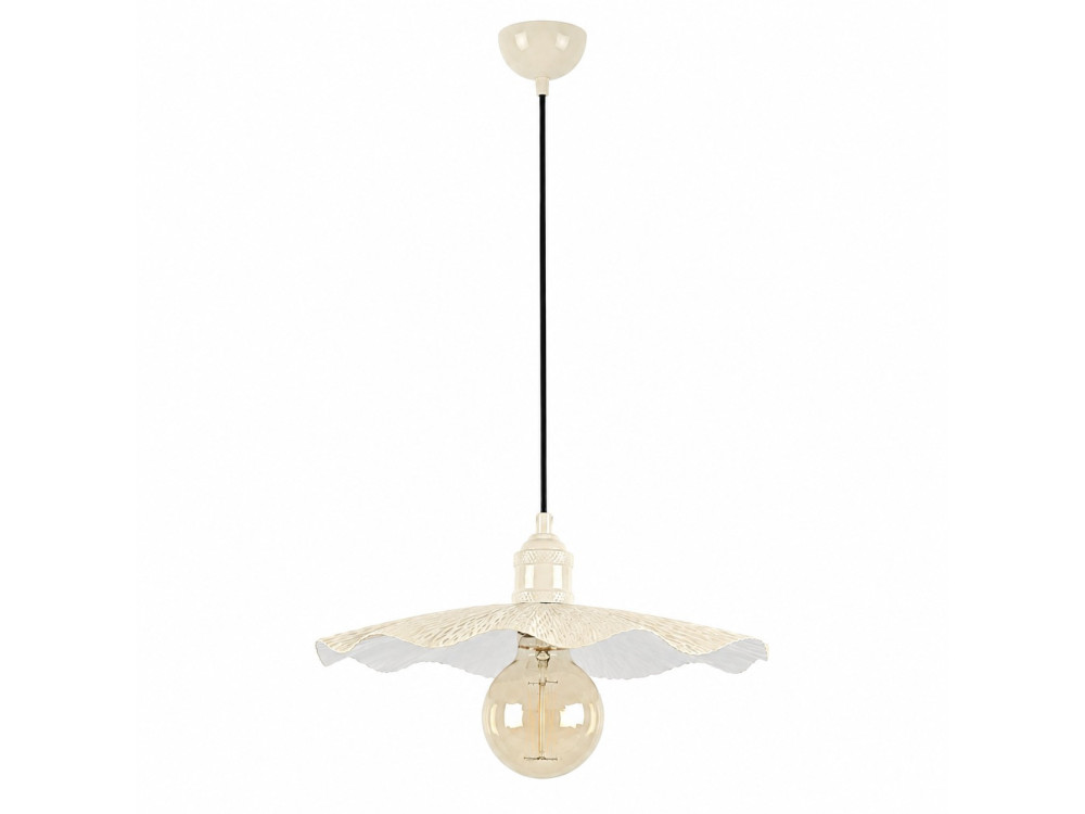 Metall-Hängeleuchte „Ondula“ – 34 x 34 cm – Beige