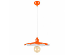 Metall-Hängeleuchte „Ondula“ – 34 x 34 cm – Orange