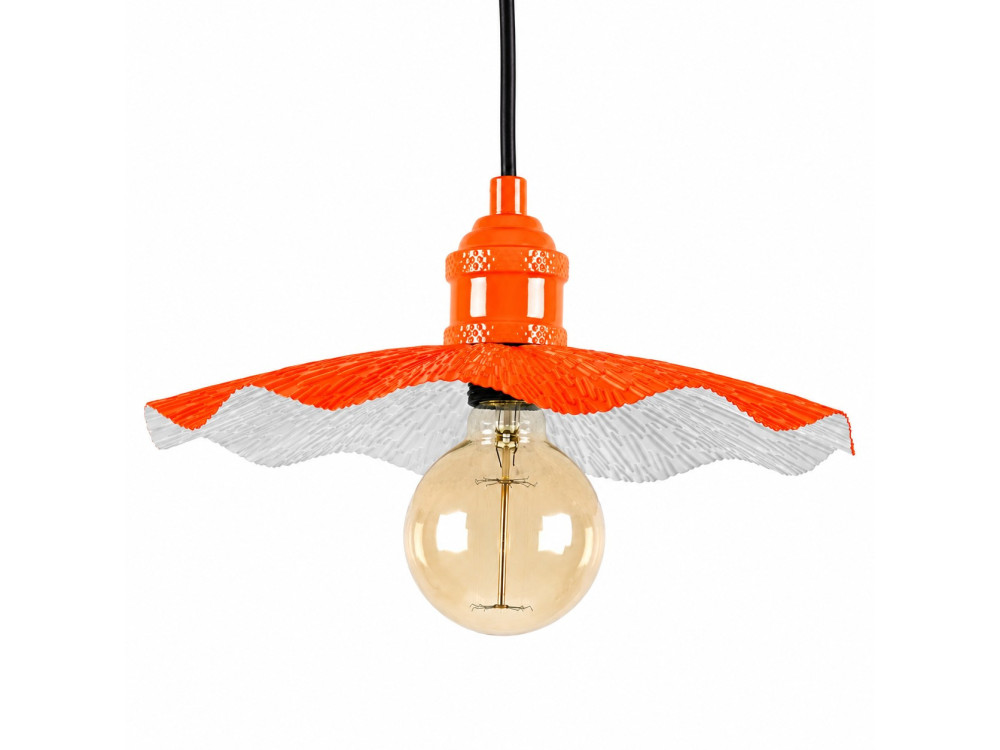 Metall-Hängeleuchte „Ondula“ – 34 x 34 cm – Orange