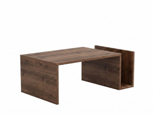 Holz-Couchtisch „Memo“ – 86,8 x 32,4 x 50 cm – Nussbaum Venezia