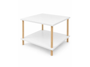 Holz-Couchtisch „Peka-0049“ – 60 x 42,5 x 60 cm – Weiß