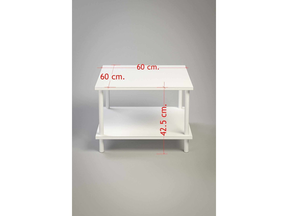 Holz-Couchtisch „Peka-0049“ – 60 x 42,5 x 60 cm – Eiche „Saphir“