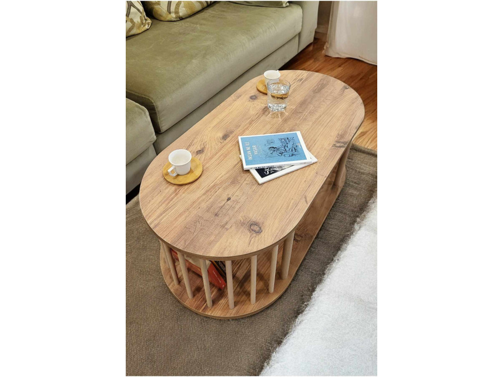 Holz-Couchtisch „Peka-0111“ – 90 x 43 x 45 cm – Kiefer