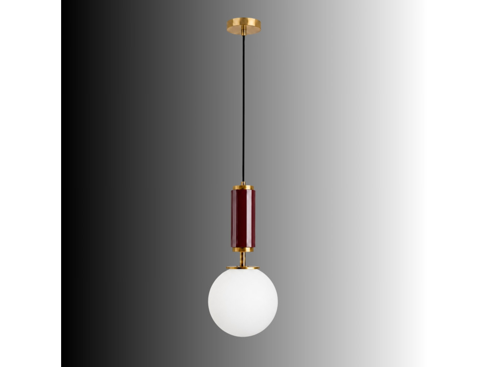 Metall-Hängeleuchte „Moira“ – 15 x 15 x 120 cm – Rot