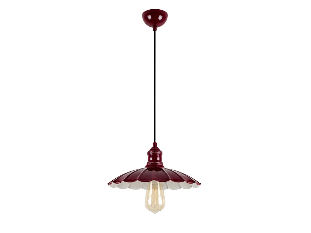 Metall-Hängeleuchte „Volan“ – 25 x 25 cm – Bordeaux