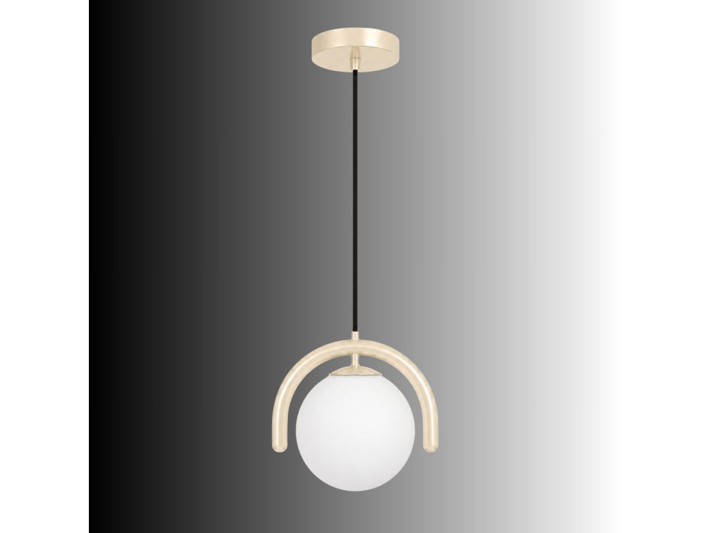 Metall-Hängeleuchte „GEDIK-20441“ – 20 x 20 cm – Beige