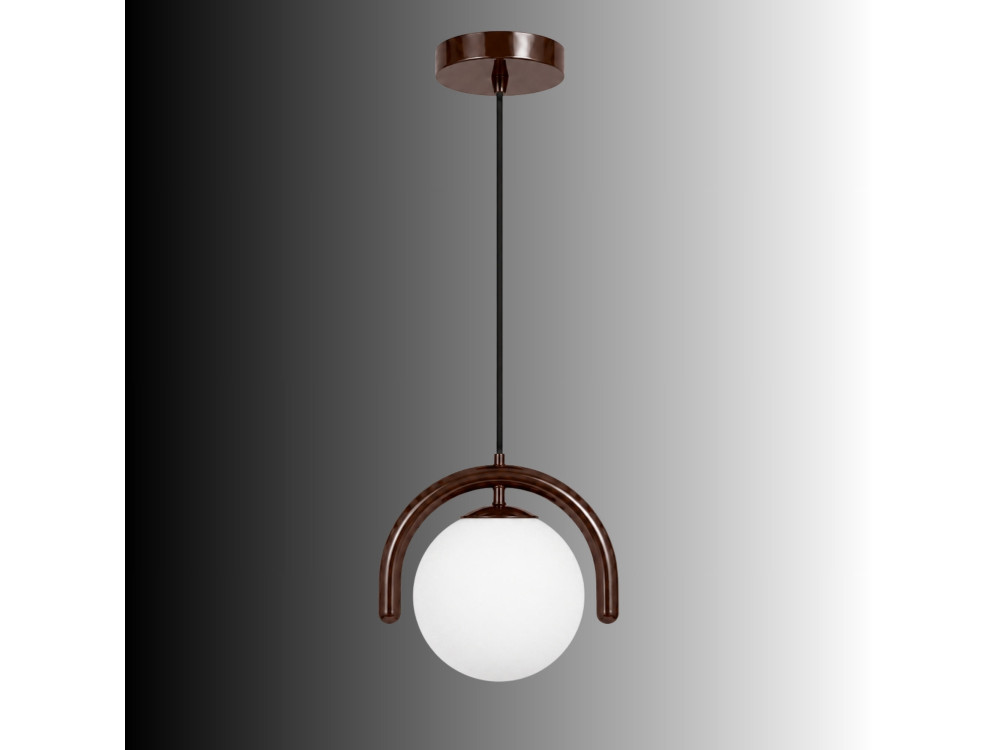 Metall-Hängeleuchte „GEDIK-20441“ – 20 x 20 cm – Braun