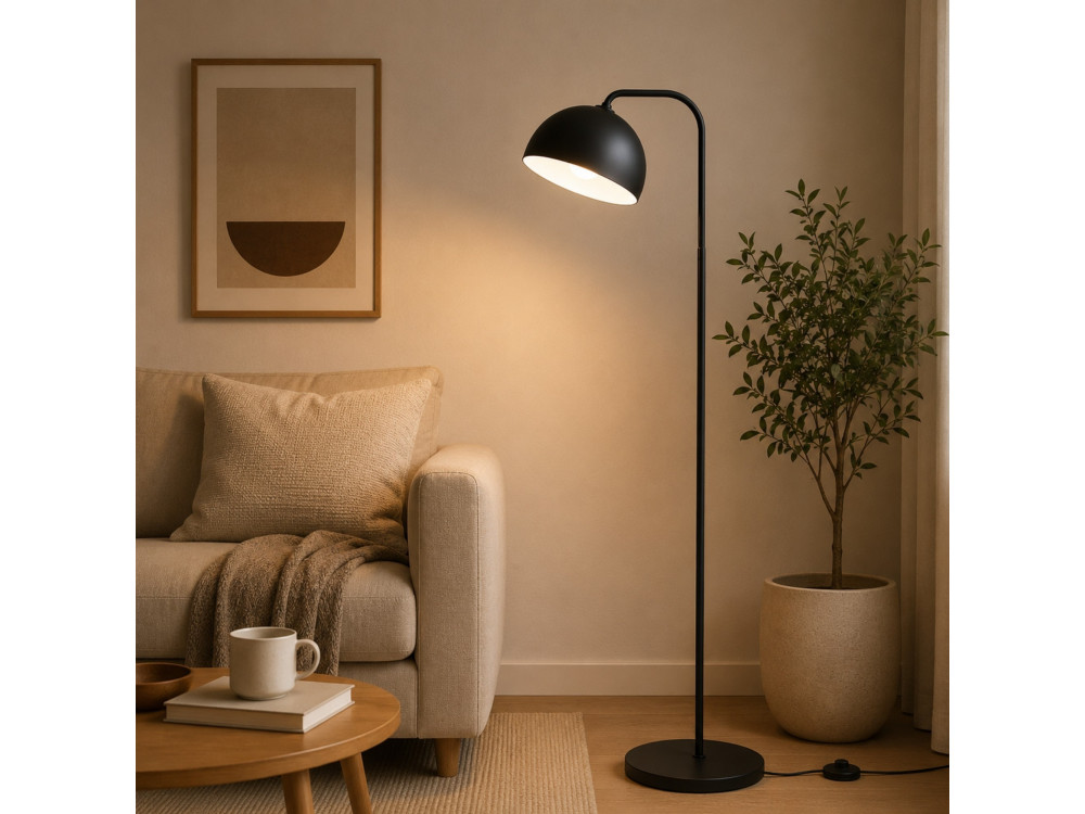 Metall-Stehlampe „Yaka“ – 51 x 51 cm – Schwarz