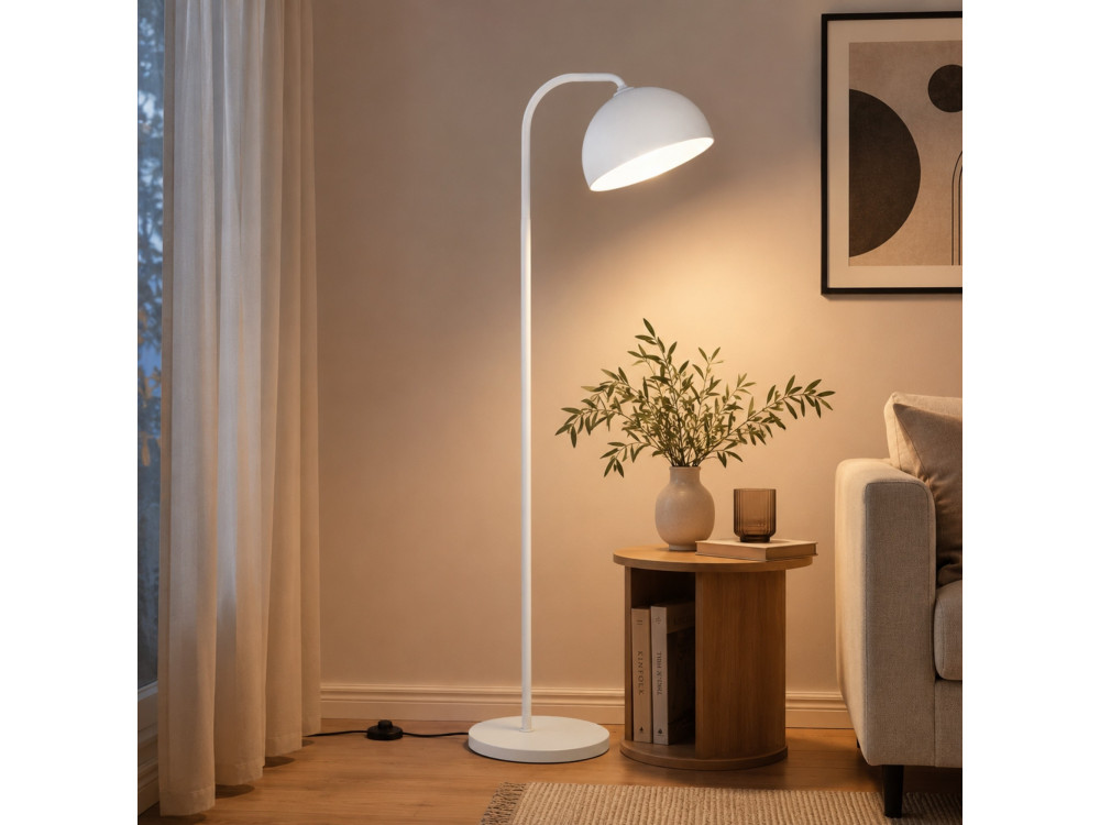 Metall-Stehlampe „Yaka“ – 51 x 51 cm – Weiß