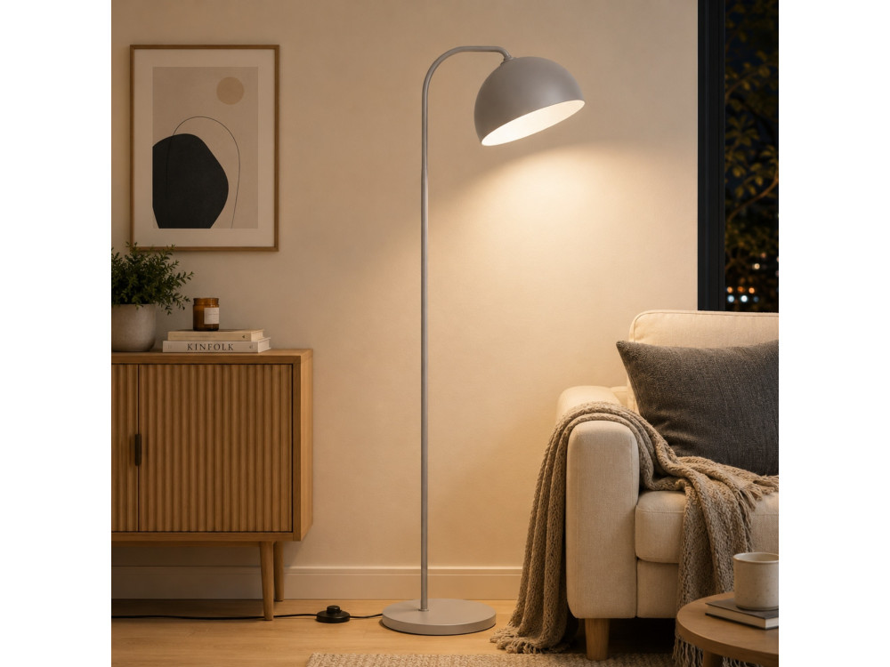 Metall-Stehlampe „Yaka“ – 51 x 51 cm – Grau