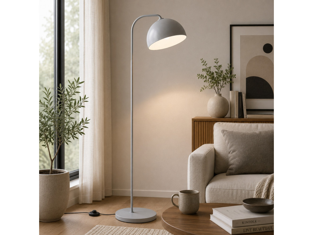 Metall-Stehlampe „Yaka“ – 51 x 51 cm – Grau
