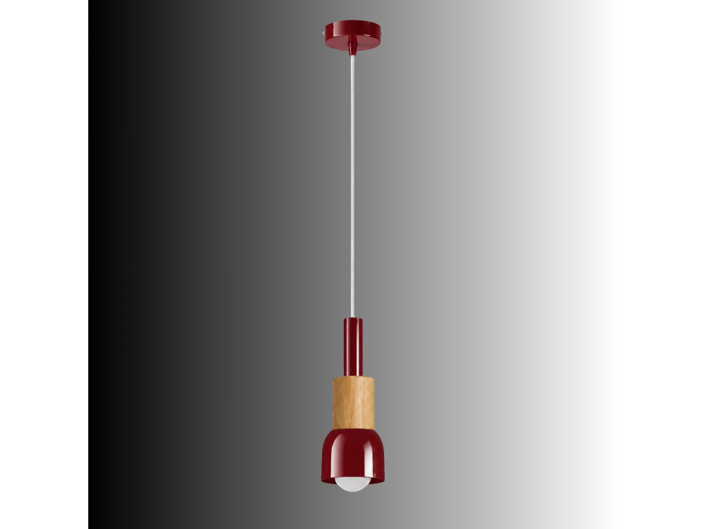 Metall-Hängeleuchte „Elwood“ – 10 x 25 cm – Rot