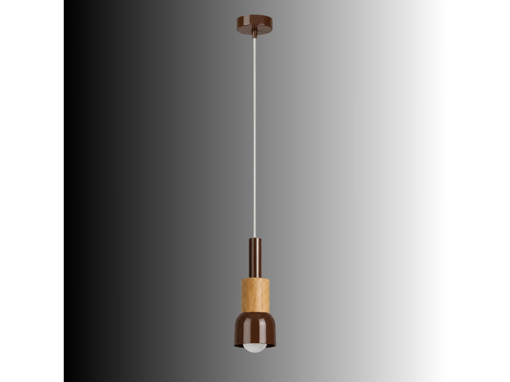 Metall-Hängeleuchte „Elwood“ – 10 x 25 cm – Braun