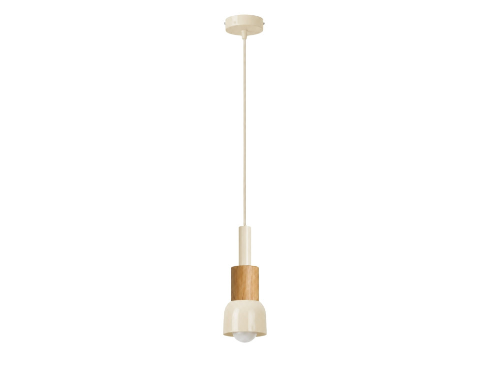Metall-Hängeleuchte „Elwood“ – 10 x 25 cm – Beige