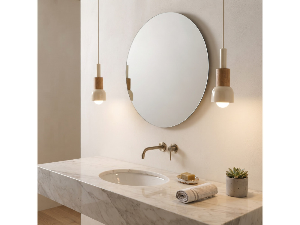 Metall-Hängeleuchte „Elwood“ – 10 x 25 cm – Beige