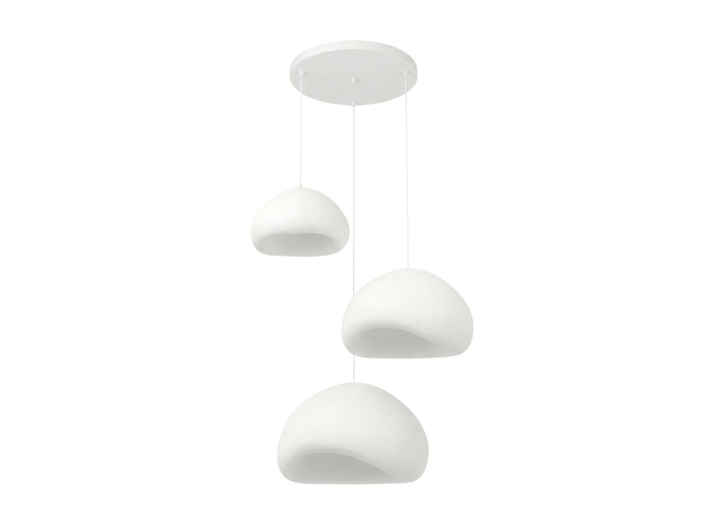 Metall-Kronleuchter „Loval“ – Höhenverstellbar 50–115 cm – Weiß