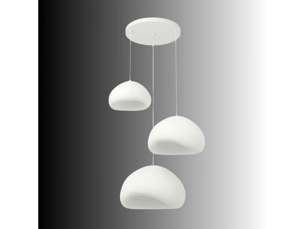 Metall-Kronleuchter „Loval“ – Höhenverstellbar 50–115 cm – Weiß