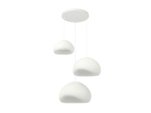 Metall-Kronleuchter „Loval“ – Höhenverstellbar 50–115 cm – Weiß