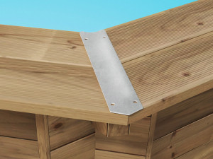Eckabdeckung für Holzpool - 8er-Set