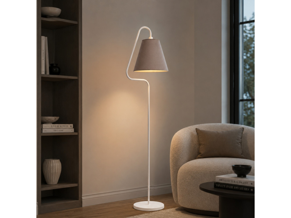 Metall-Stehlampe „Altur“ – 45 x 35 x 162 cm – Weiß