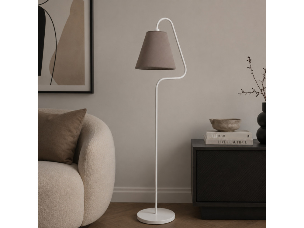 Metall-Stehlampe „Altur“ – 45 x 35 x 162 cm – Weiß