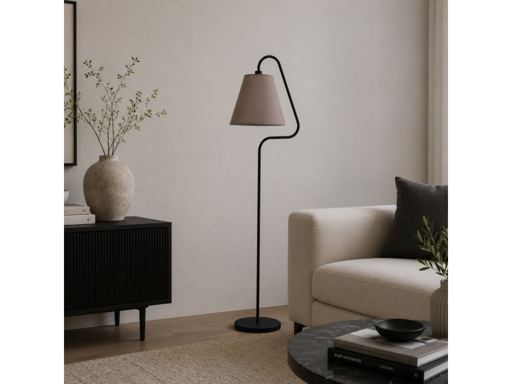 Metall-Stehlampe „Altur“ – 45 x 35 x 162 cm – Schwarz