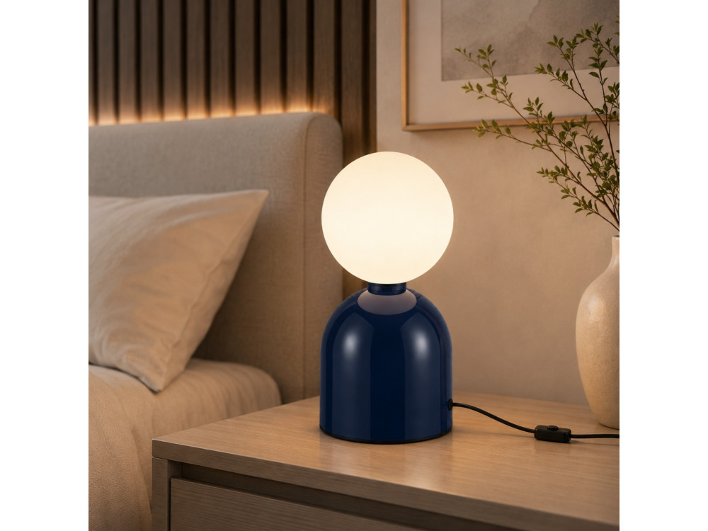 Tischlampe aus Metall „Pupa“ – 14 x 14 x 25 cm – Blau