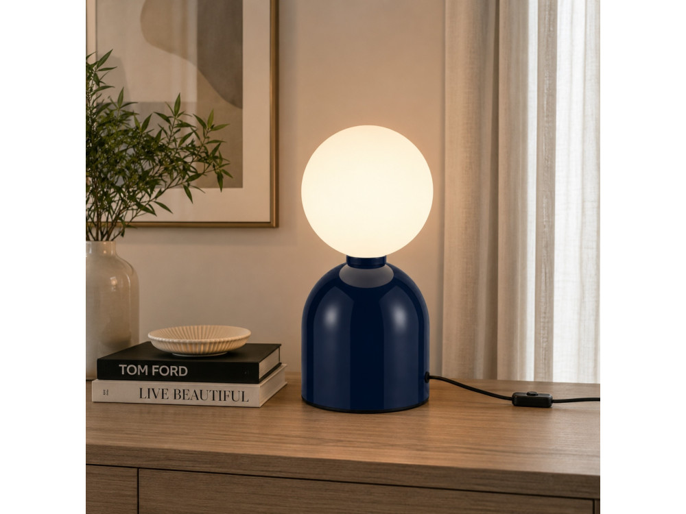 Tischlampe aus Metall „Pupa“ – 14 x 14 x 25 cm – Blau